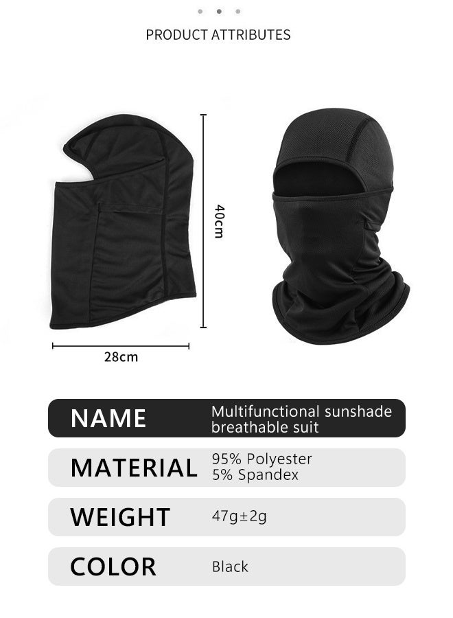 RESONIX 1PC Breathable Full Face Mask, 2PCS of UV Protection Compression Arm Sleeves for Skiing, Motorcycle, Running, Cooling, Lightweight - Image 3